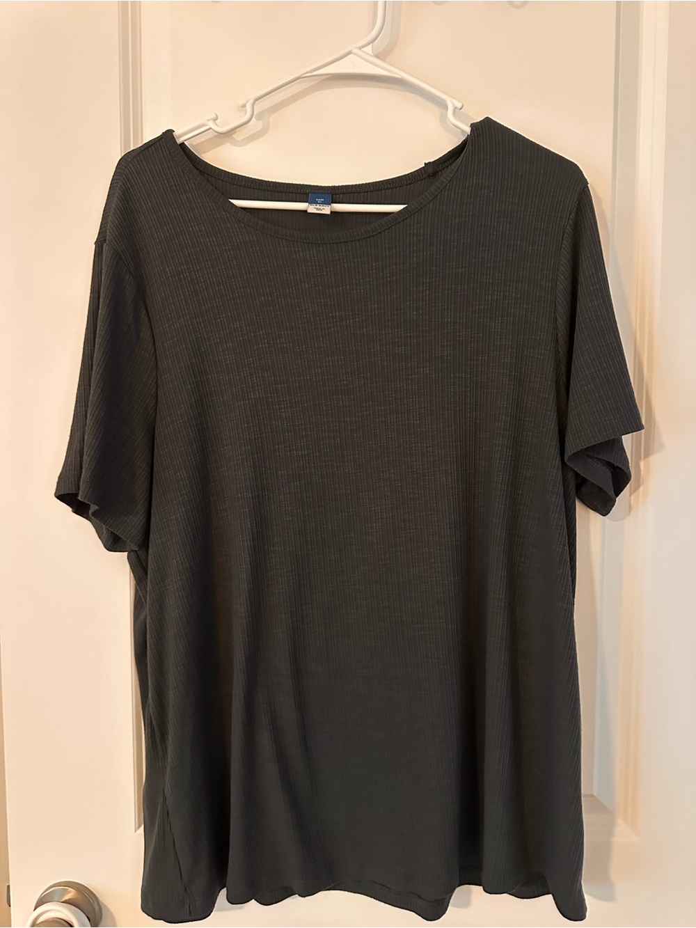Old Navy Ribbed Short Sleeve Tee - Charcoal